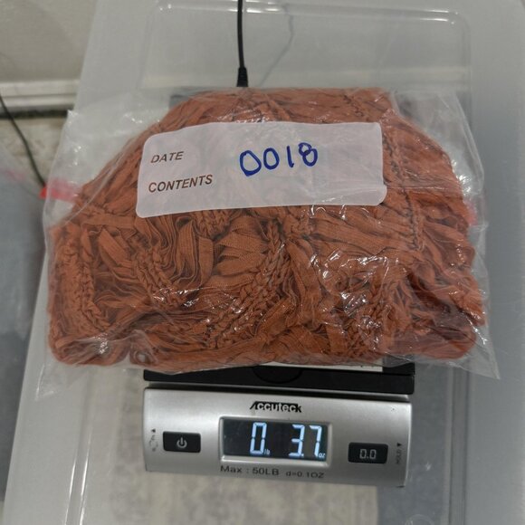 Xtaren Y2K Womens Small Rust Orange Fringe Sheer Boho Festival Tank Top - Picture 8 of 8